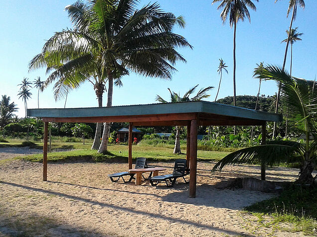Beach shelter on private beach